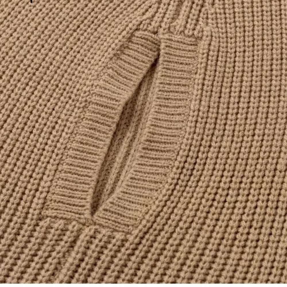 ✨Host Pick✨Camel Colored Chunky Knit Swing Sweater - Picture 5 of 8